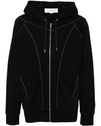 McQueen - Contrast-Stitching Hooded Jacket - Lyst