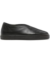Lemaire - Piped Leather Sneakers - Lyst
