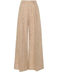 Forte Forte - Lurex High-waist Palazzo Trousers - Lyst