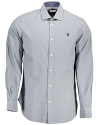 U.S. POLO ASSN. - Gingham-Check Long-Sleeved Shirt - Lyst