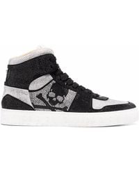 Philipp Plein - High-Top-Sneakers Mit Strass - Lyst