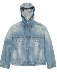 Acne Studios - Hooded Cotton Denim Jacket - Lyst