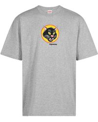 Supreme - Black Cat Cotton T-shirt - Lyst