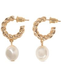 Maje - Faux-Pearl Twisted-Detail Earring - Lyst