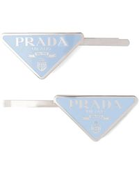 Prada - プラダ ロゴ ヘアクリップセット - Lyst