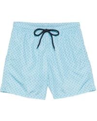 Drumohr - Print Drawstring Swim Shorts - Lyst