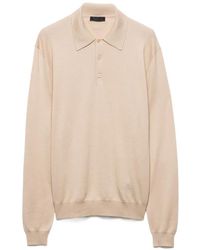 Prada - Cashmere And Silk Polo Shirt - Lyst