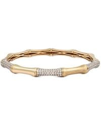 Rainbow K - Bracelet Style Bambou Serti De Diamants - Lyst