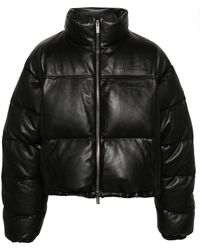 VTMNTS - Debossed-logo Leather Puffer Jacket - Lyst