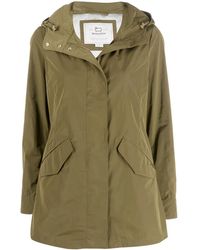 Woolrich - Hooded Zipped Military Jacket - Lyst