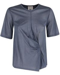 Semicouture - Twist-Detail T-Shirt - Lyst
