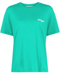 MSGM - T-shirt Met Geborduurd Logo - Lyst