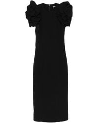 ROTATE BIRGER CHRISTENSEN - Puff-Sleeve Midi Dress - Lyst