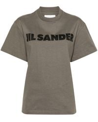 Jil Sander - T-shirt en coton à logo imprimé - Lyst