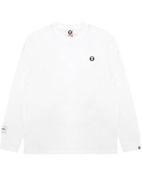Aape By A Bathing Ape - T-Shirt A Maniche Lunghe Con Logo - Lyst
