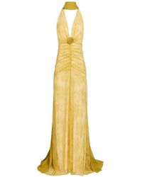 Mor Noir Portia Pierced Knit Maxi Dress in Natural | Lyst Australia