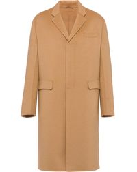 Prada - Double Cashmere Coat - Lyst