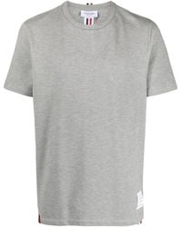 Thom Browne - T-Shirt aus Pikee mit RWB-Streifen - Lyst