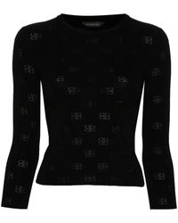 Balenciaga - Bbパターン オープンニット セーター - Lyst