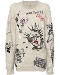 R13 - Embroidered Boyfriend Jumper - Lyst