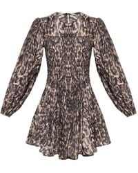 AllSaints - Chia Smocked Mini Dress - Lyst