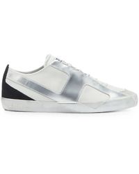 DIESEL - S-Slante-D Leather Low-Top Sneakers - Lyst