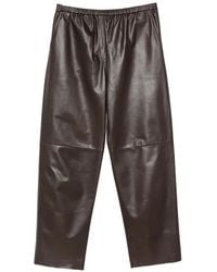 Antonelli - Elasticated Leather Trousers - Lyst