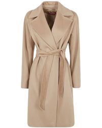 Max Mara - Double-Breasted Belted Coat - Lyst