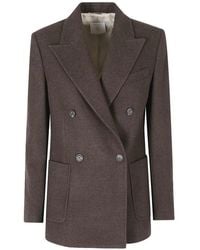 Eleventy - Double-Breasted Peak-Lapels Blazer - Lyst