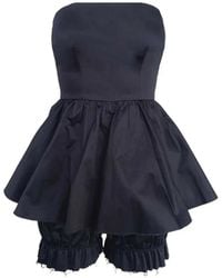 Contessa Mills - Lulu Peplum-Waist Romper - Lyst