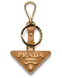 Prada - Leather Keychain - Lyst
