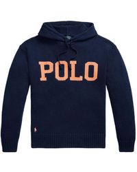 Polo Ralph Lauren - Intarsia Hooded Knit Hoodie - Lyst