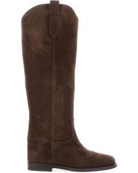Via Roma 15 - Bottines En Daim À Détails De Coutures - Lyst