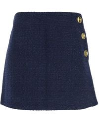 Pinko - Bouclé Mini Skirt - Lyst