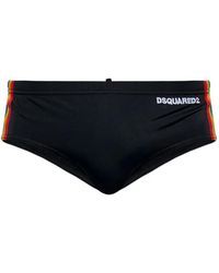 DSquared² - Stripe Swim Briefs - Lyst