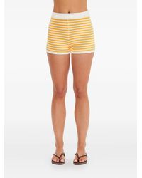 The Upside - Gestreifte Daisy Aster Strick-Shorts - Lyst