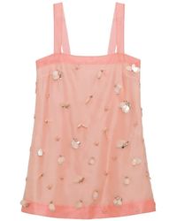 Jonathan Simkhai - Sumi Embellished Organza Mini Dress - Lyst