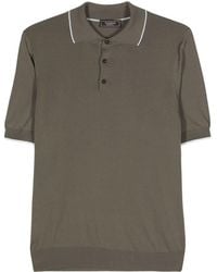 Peserico - Fine-ribbed Cotton Polo Shirt - Lyst