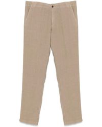 Corneliani - Linen Tapered-Leg Trousers - Lyst