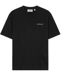 Off-White c/o Virgil Abloh - T-Shirt En Coton À Logo Brodé - Lyst