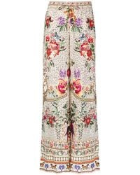 CAMILLA - Pantalones acampanados con estampado floral - Lyst