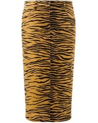Moschino - Animal-Pattern Midi Skirt - Lyst