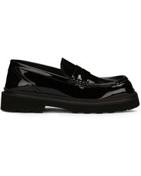 Dolce & Gabbana - Square-toe Patent-leather Loafers - Lyst