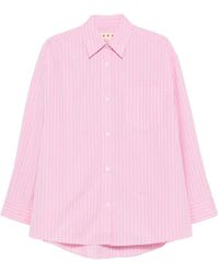 Marni - Vertical-Stripe Chest-Pocket Shirt - Lyst