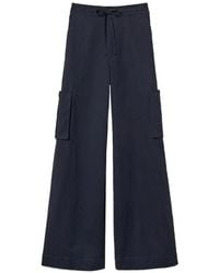 Twinset - Wide Gabardine Cargo Trousers - Lyst