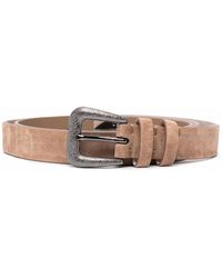 Brunello Cucinelli - Leather Buckle Belt - Lyst