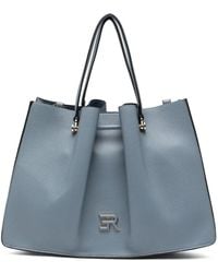 ERMANNO FIRENZE - Large Anora Logo-Plaque Leather Tote Bag - Lyst