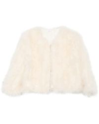 Liska - Feather-Embellished Jacket - Lyst