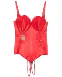MITILIANE COUTURE - Chantilly Lace-Insert Corset - Lyst