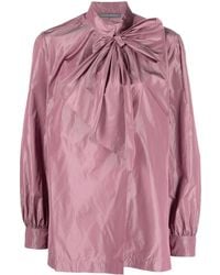 Alberta Ferretti - Bow-Detail Blouse - Lyst